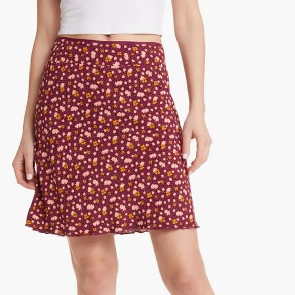 Free People IRL Midi Skirt Size 4 Green - Picture 1 of 7
